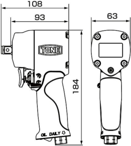 TONE1/2エアーインパクトショート
