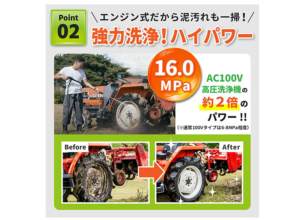 蔵王産業エンジン式高圧洗浄機ハイパワー