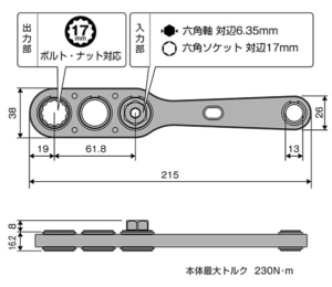 ANEXオフセットアダプター17mm